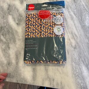 Kizmos Paper Milkshake Straws - 50 Count lemons larger straw than normal